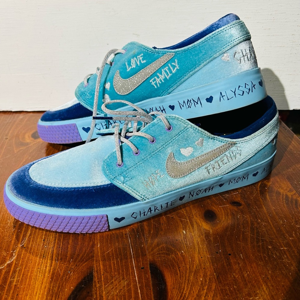 Blue and Purple Kids Shoes